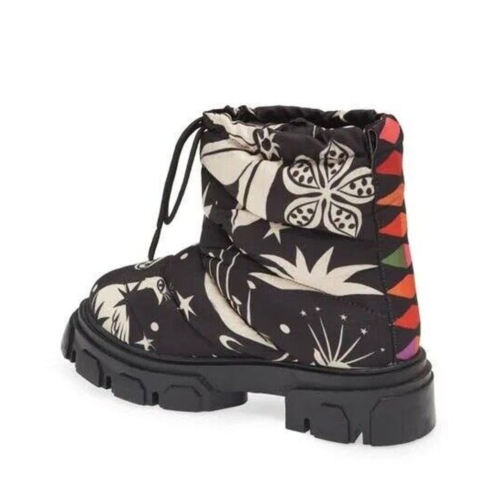 NEW Farm Rio Lug Sole Puffer Bootie Platform Floral Winter Moon Boots Womens 11 - Picture 2 of 10